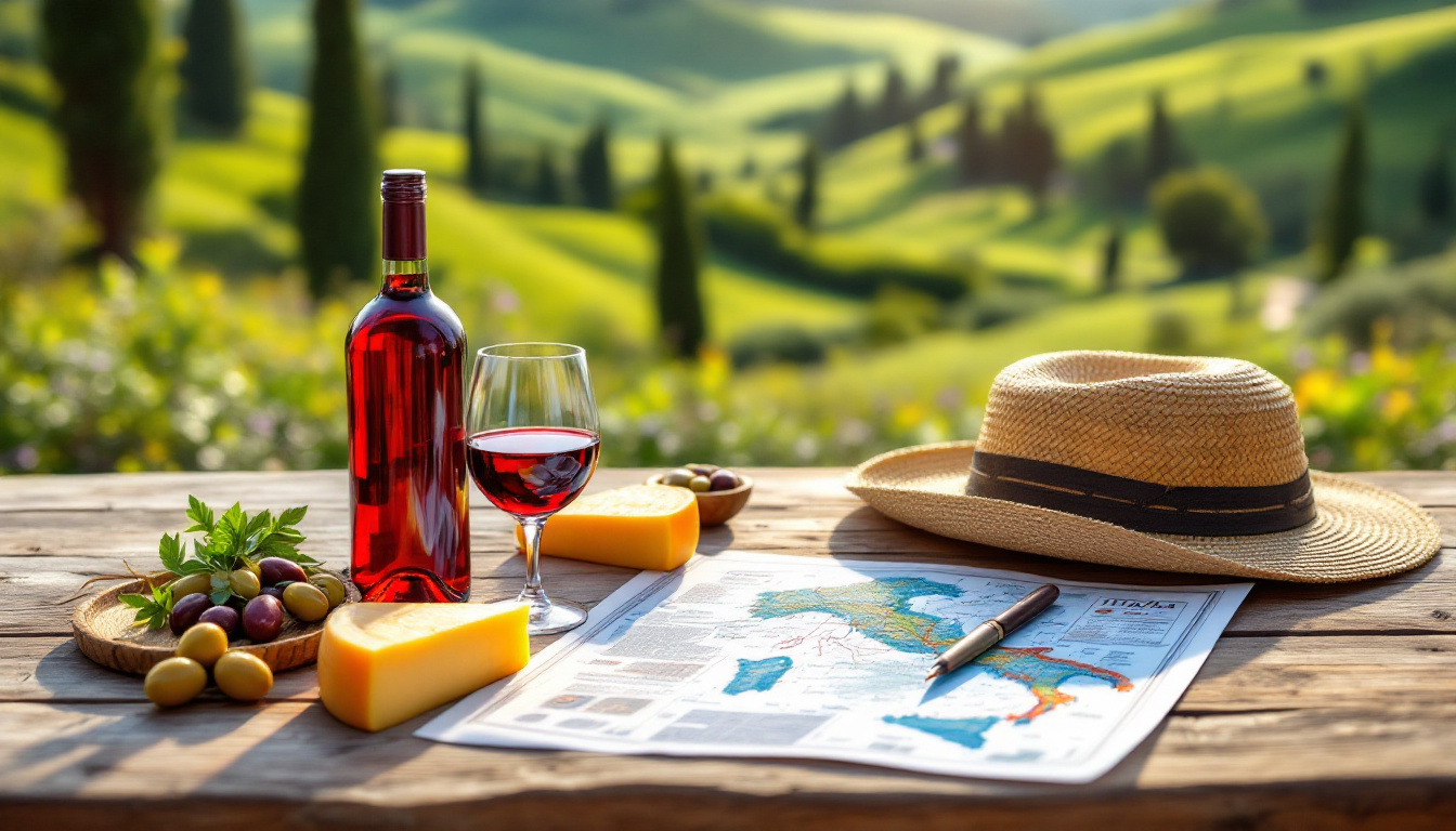 Reiseplanung für die schönste Regionen Italiens für den Urlaub mit Karte, Wein und Landschaft