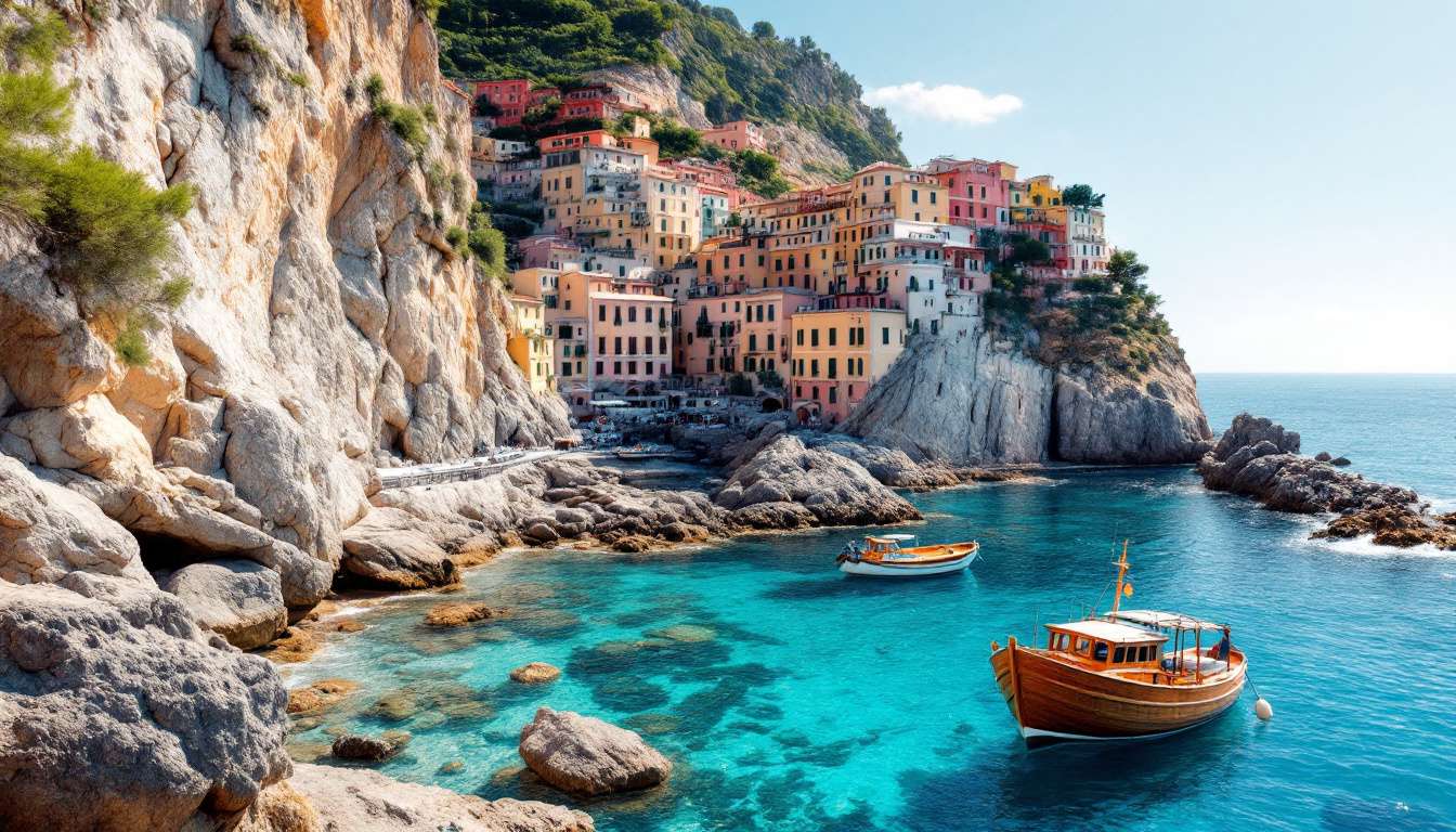Italien welches Meer – Küstenlandschaft mit türkisem Mittelmeer und Felsbucht